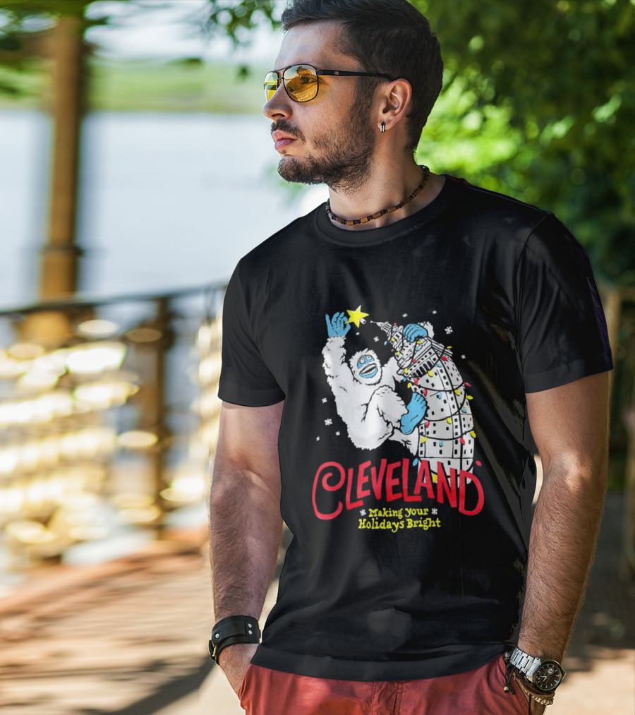 Cleveland Abominable Snowman Making Your Holidays Bright T-Shirt