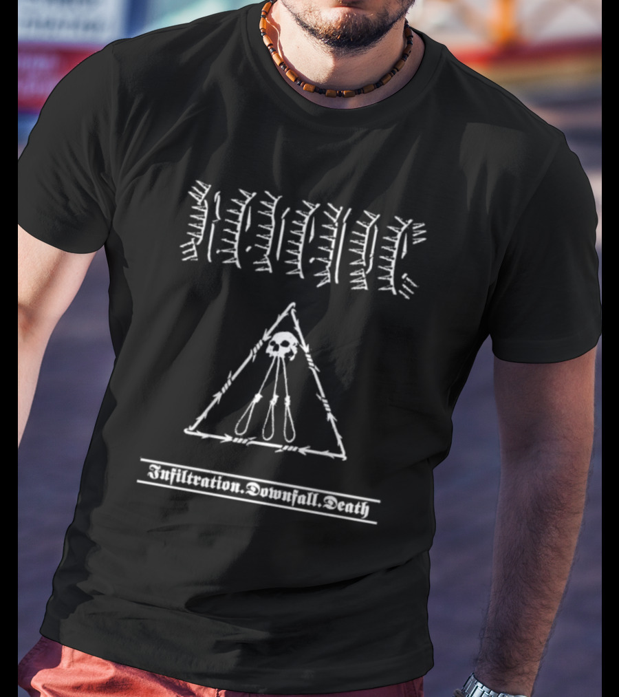 Revenge Infiltration Downfall Death Skull Triad T-Shirt