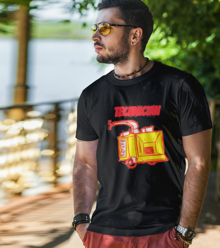 Salty Cracker Technician Vintage Machine T-Shirt