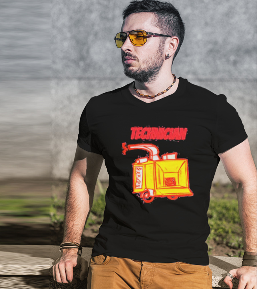 Salty Cracker Technician Vintage Machine T-Shirt