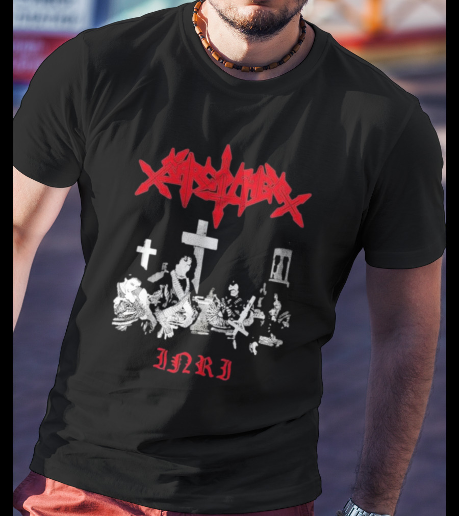 Sarcofago INRI Graveyard Crosses Photo T-Shirt