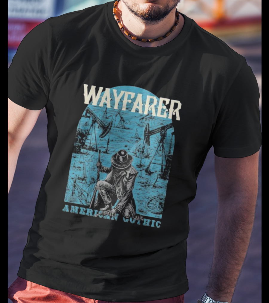 WAYFARER Oil Rig Cowboy American Gothic T-Shirt
