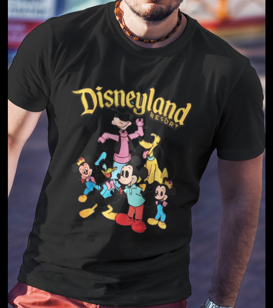 Disneyland Resort Mickey Mouse Goofy Donald Duck Pluto Characters T-Shirt