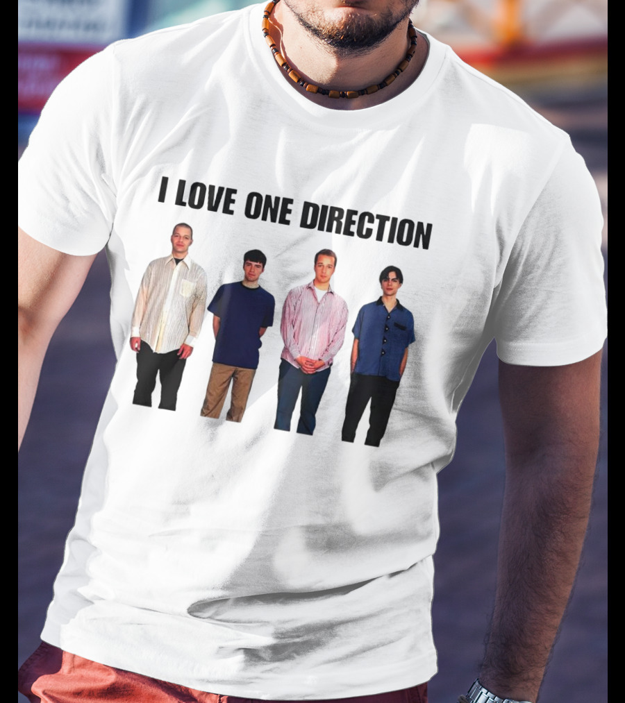I Love One Direction Plaatse Nemen Baard Menswear T-Shirt