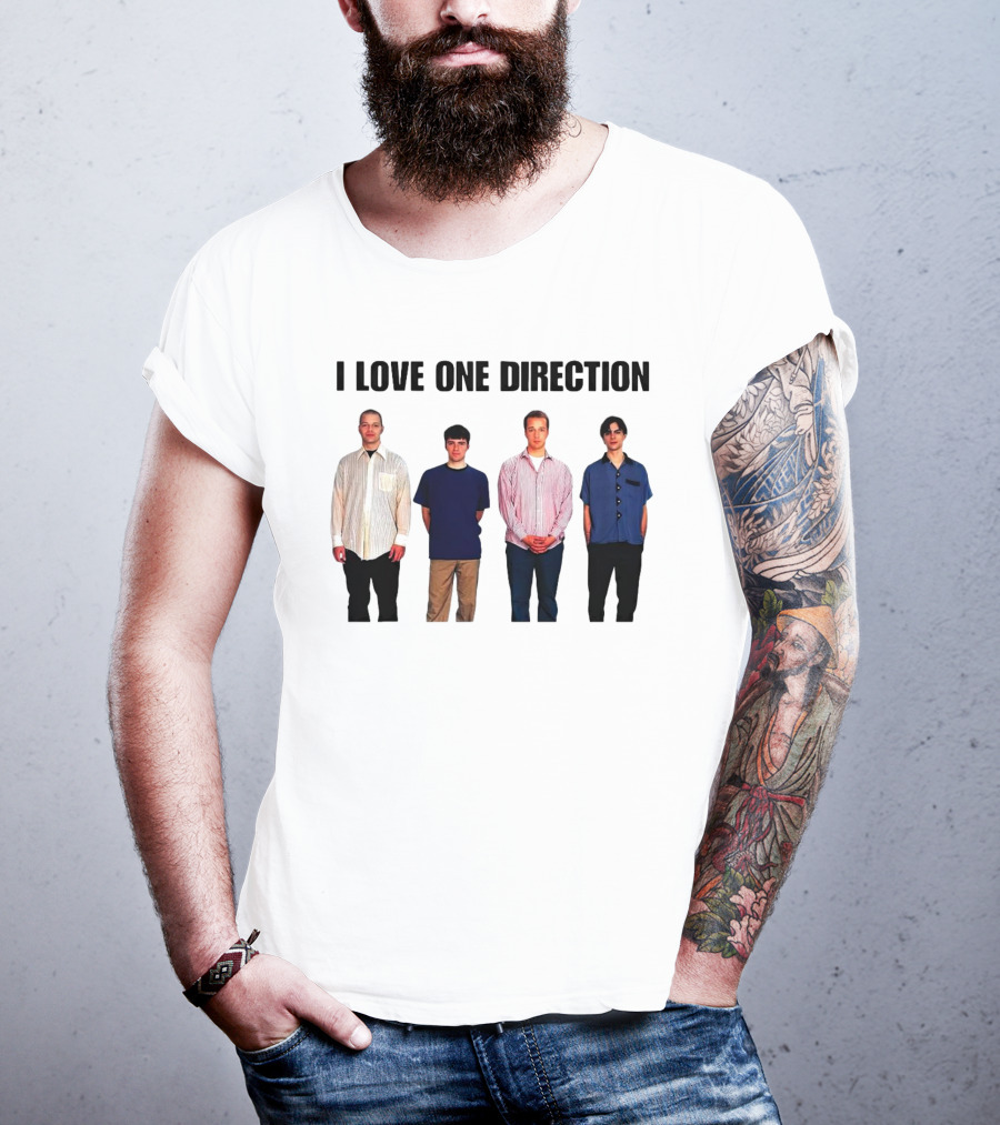 I Love One Direction Plaatse Nemen Baard Menswear T-Shirt