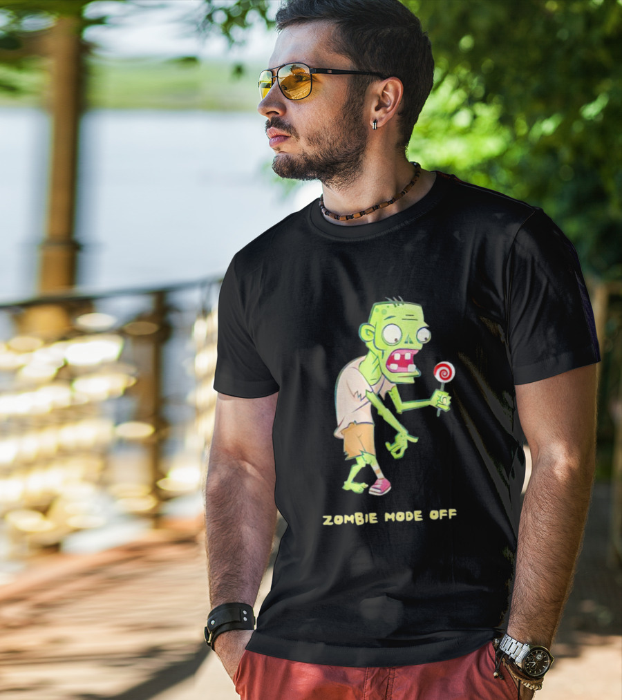 ZOMBIE MODE OFF LOLLIPOP CHARACTER VIBRANT T-Shirt