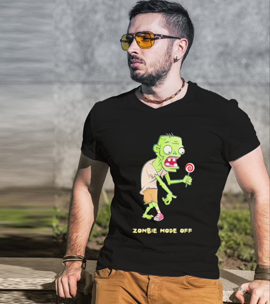 ZOMBIE MODE OFF LOLLIPOP CHARACTER VIBRANT T-Shirt