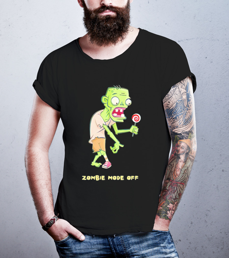 ZOMBIE MODE OFF LOLLIPOP CHARACTER VIBRANT T-Shirt