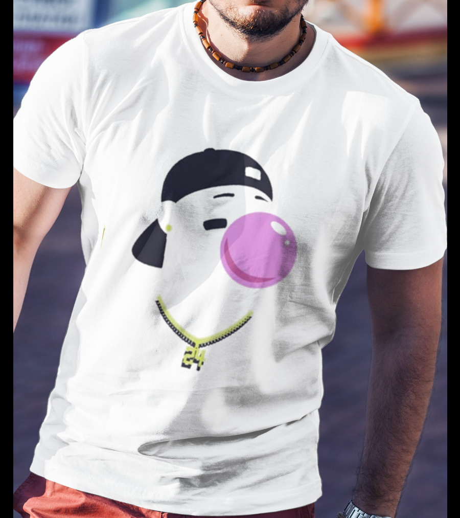 Griffey Clown Iconic Bubblegum Necklace 24 Player T-Shirt