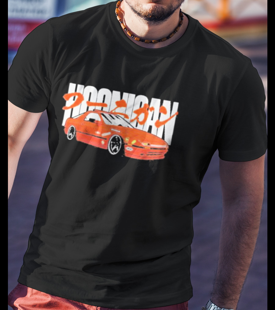 Hoonigan FC Rotary Japanese Kanji Red Sports Car T-Shirt
