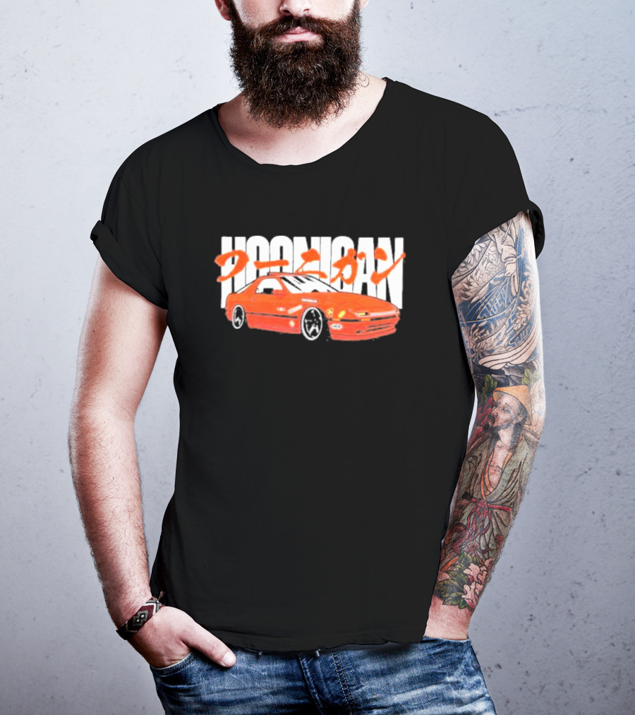 Hoonigan FC Rotary Japanese Kanji Red Sports Car T-Shirt