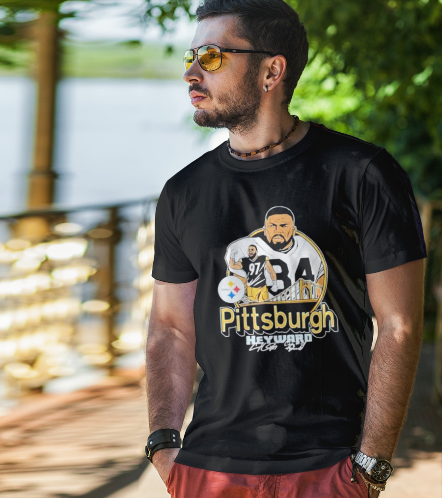 Pittsburgh Steelers Heyward 97 Ironhead Signature Bridge T-Shirt
