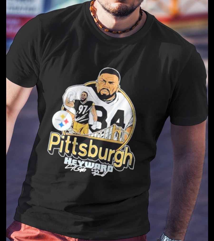 Pittsburgh Steelers Heyward 97 Ironhead Signature Bridge T-Shirt