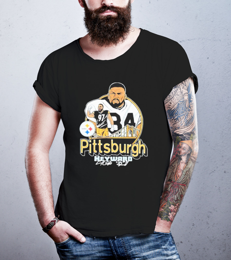 Pittsburgh Steelers Heyward 97 Ironhead Signature Bridge T-Shirt