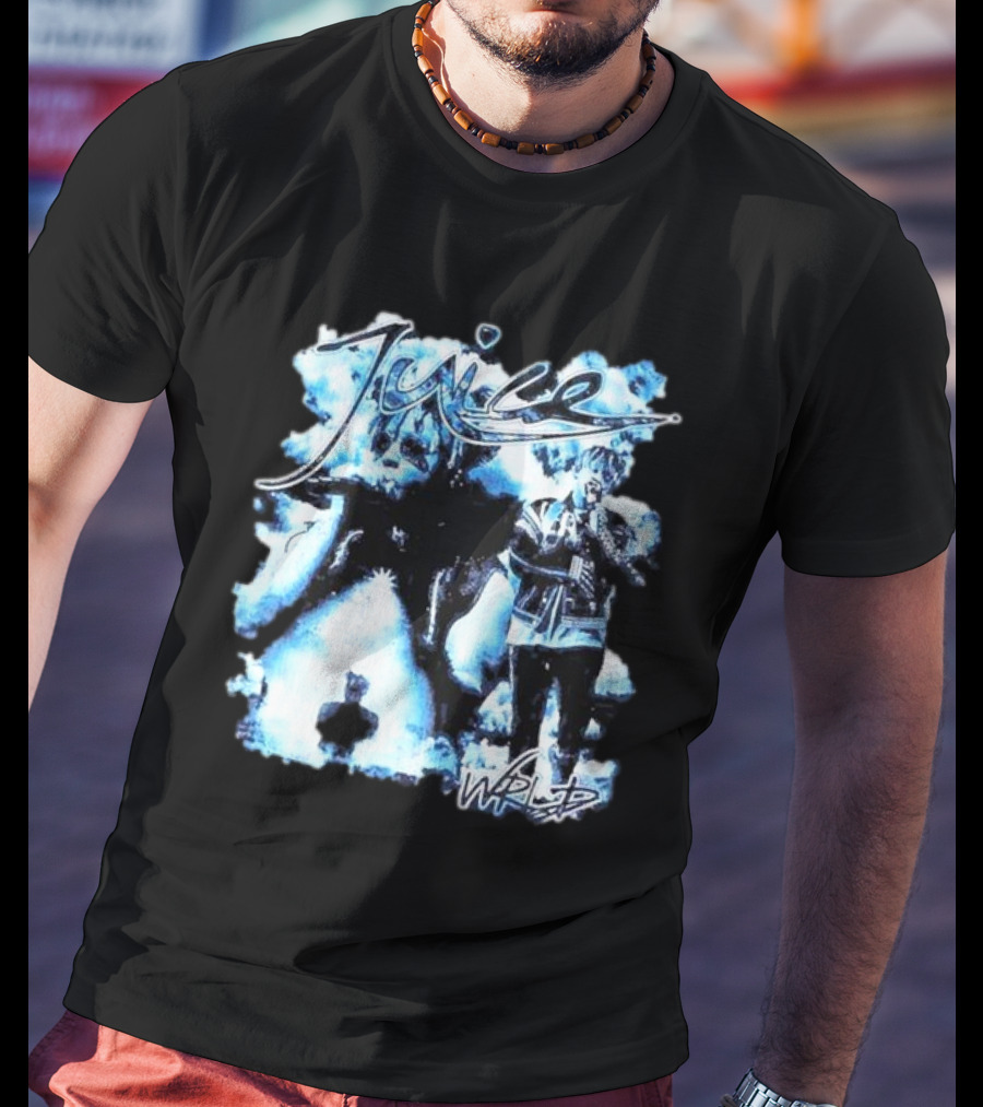 Juice Wrld Blue Collage With Signature Style Elements T-Shirt
