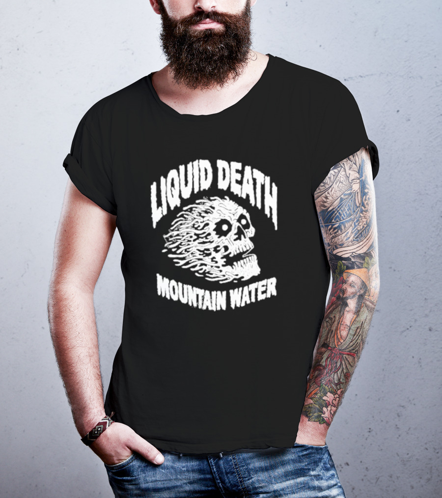 Liquid Death Mountain Water Skull T-Shirt