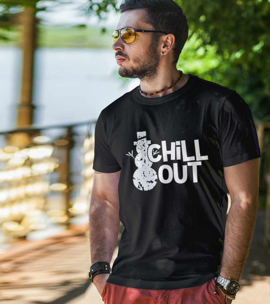 Chill Out Snowman Christmas T-Shirt
