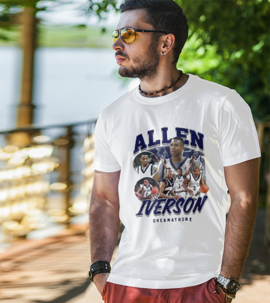 Allen Iverson Georgetown Hoyas Collage T-Shirt