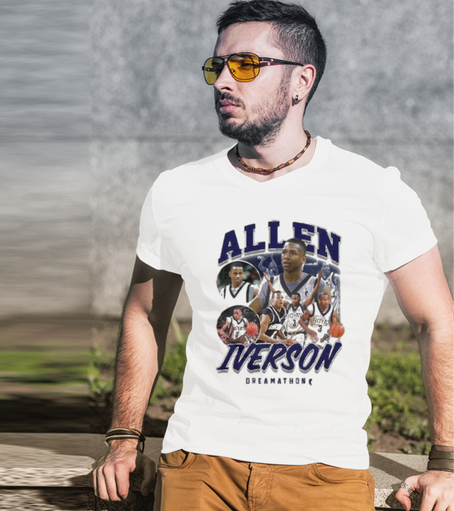 Allen Iverson Georgetown Hoyas Collage T-Shirt