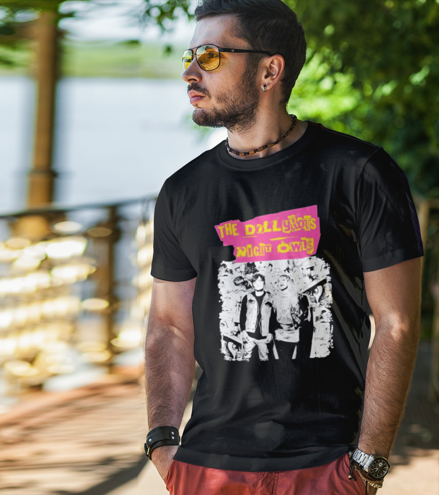 The Dollyrots Night Owls Retro Album Collage T-Shirt