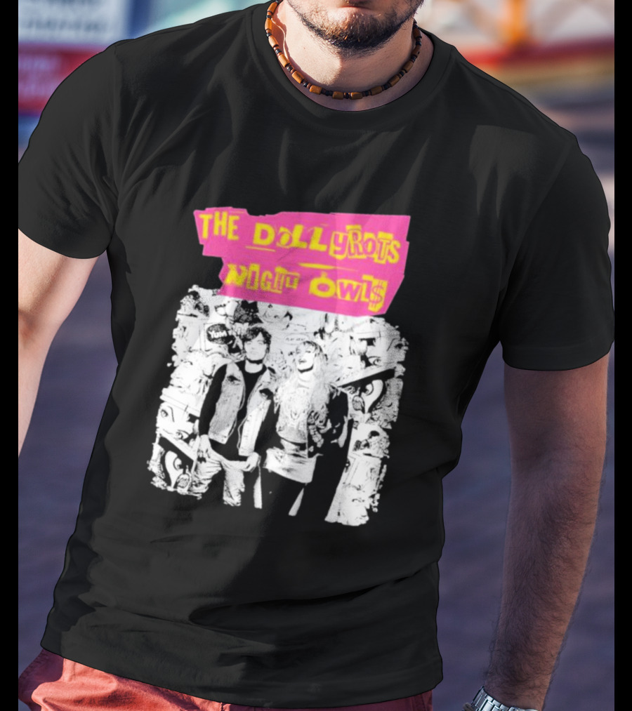 The Dollyrots Night Owls Retro Album Collage T-Shirt