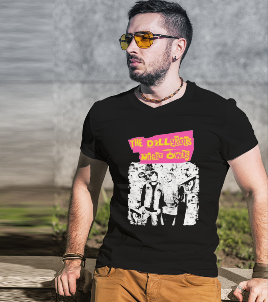 The Dollyrots Night Owls Retro Album Collage T-Shirt