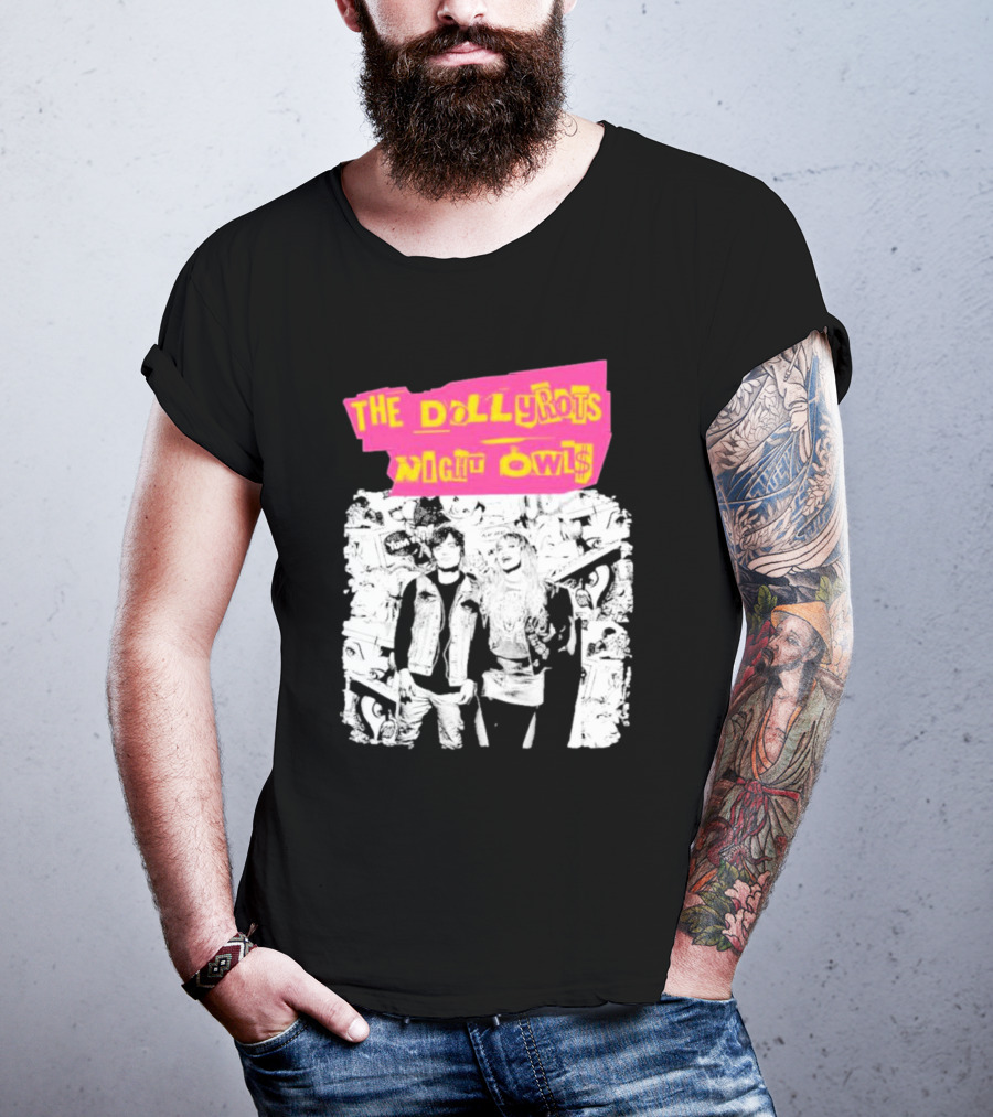 The Dollyrots Night Owls Retro Album Collage T-Shirt