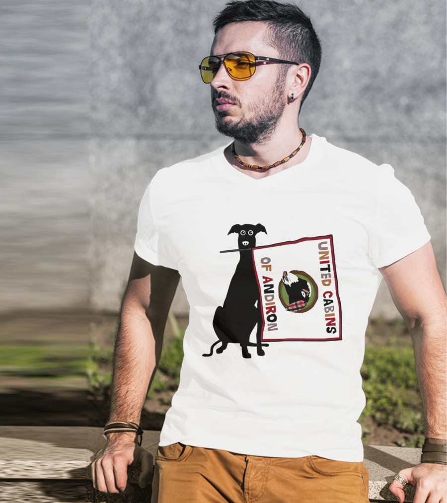 United Cabins Of Andiron Dog Flag T-Shirt