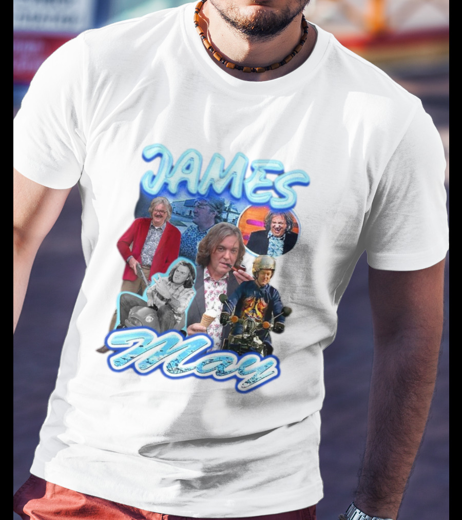 James May Vintage Ice Cream Motorbike Collage T-Shirt