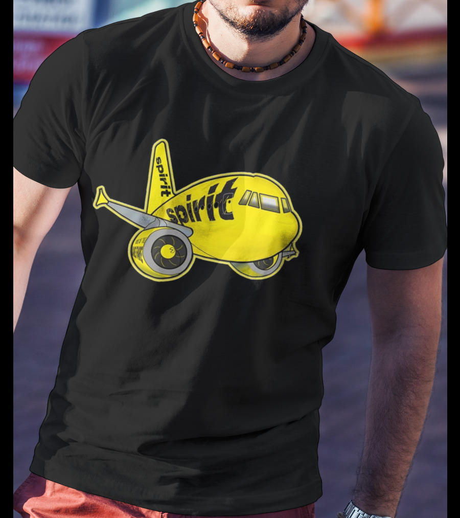 Spirit Airlines Airbus Cartoon Airplane T-Shirt