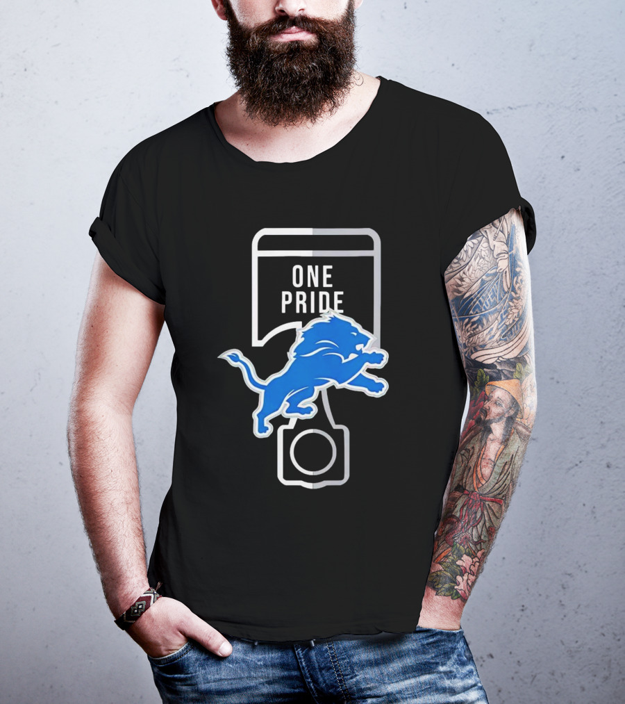 Detroit Lions One Pride Blue Lion T-Shirt