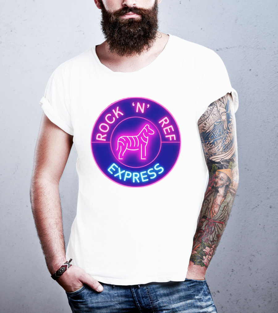 Rock 'N' Ref Express Jesse Beeler Tag Neon Zebra T-Shirt