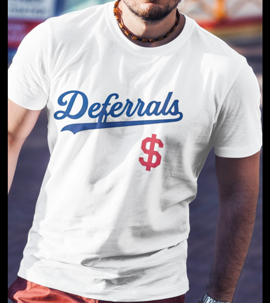 Los Angeles Deferrals Baseball Dollar Sign T-Shirt