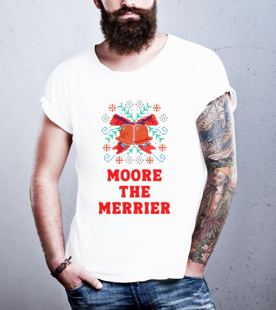 Moore The Merrier Christmas Bow Festive Decor T-Shirt
