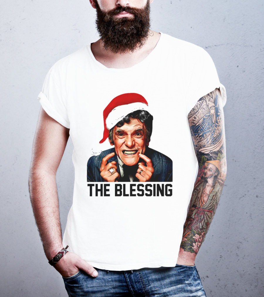 The Blessing Uncle Lewis Christmas Vacation Santa Hat T-Shirt