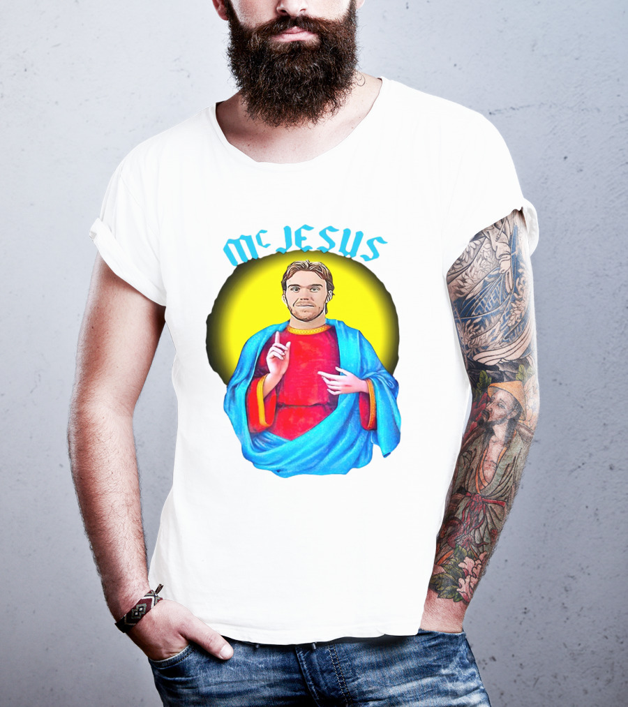 Connor McDavid McJesus Iconic Sports T-Shirt
