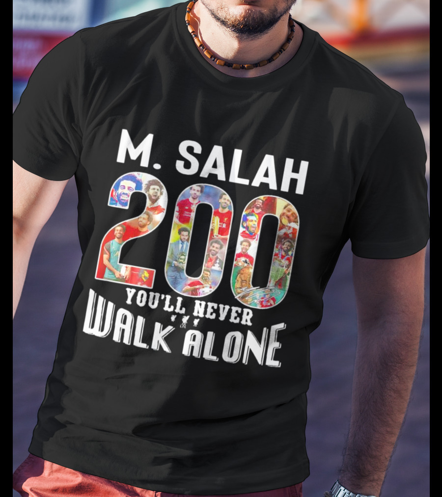 M Salah 200 You'll Never Walk Alone Football T-Shirt