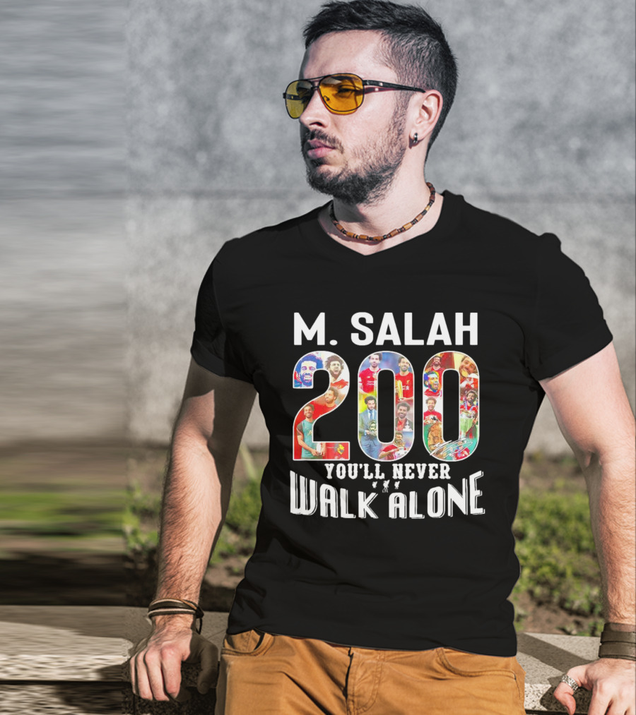 M Salah 200 You'll Never Walk Alone Football T-Shirt