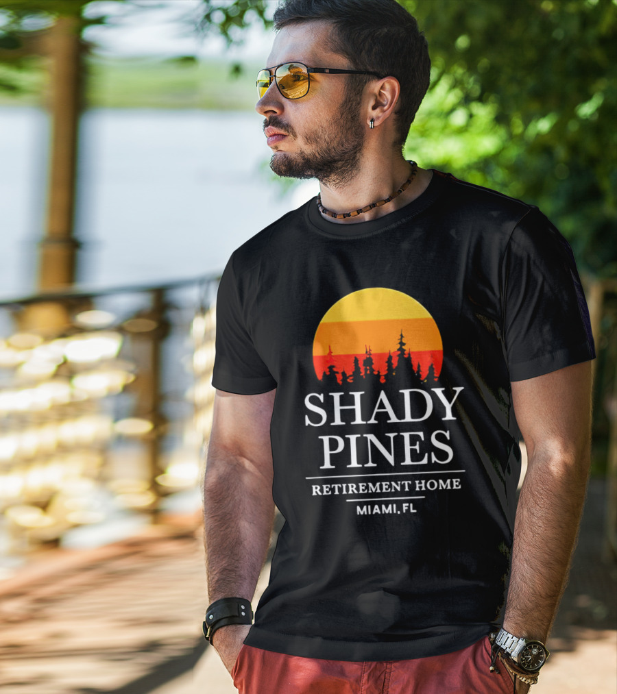 Shady Pines Retirement Home Miami FL Sunset T-Shirt