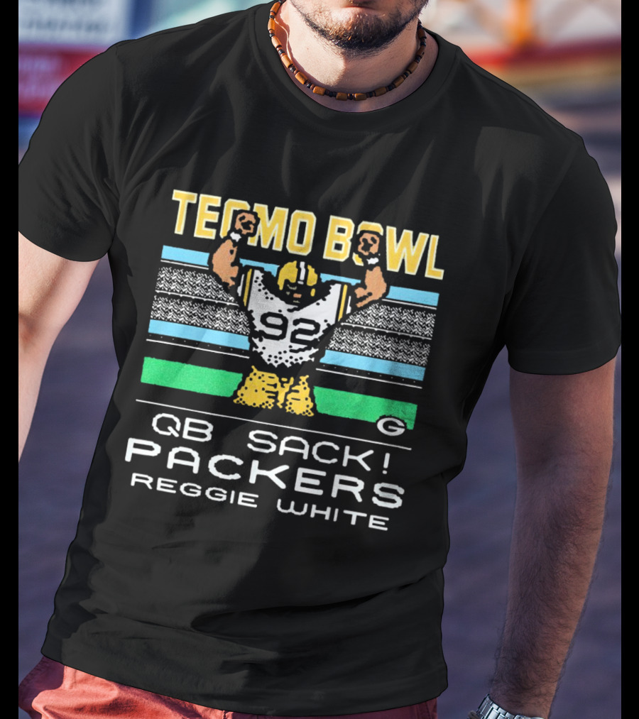Tecmo Bowl QB Sack Packers Reggie White 92 T-Shirt
