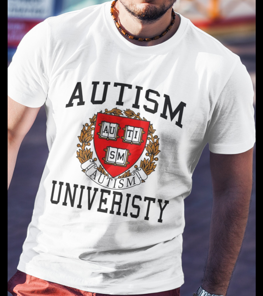 AUTISM UNIVERSITY AUTISM CREST LOGO T-Shirt