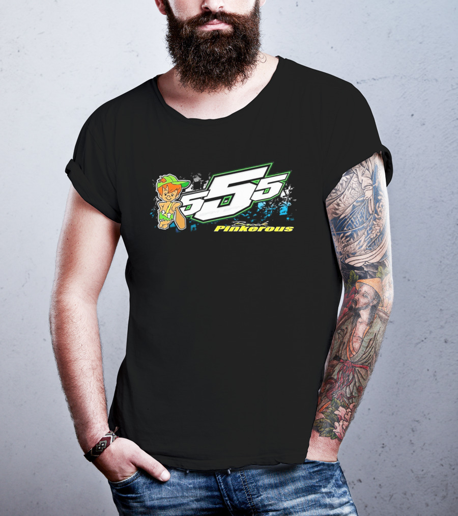 555 Brock Pinkerous Racing Cartoon Character T-Shirt