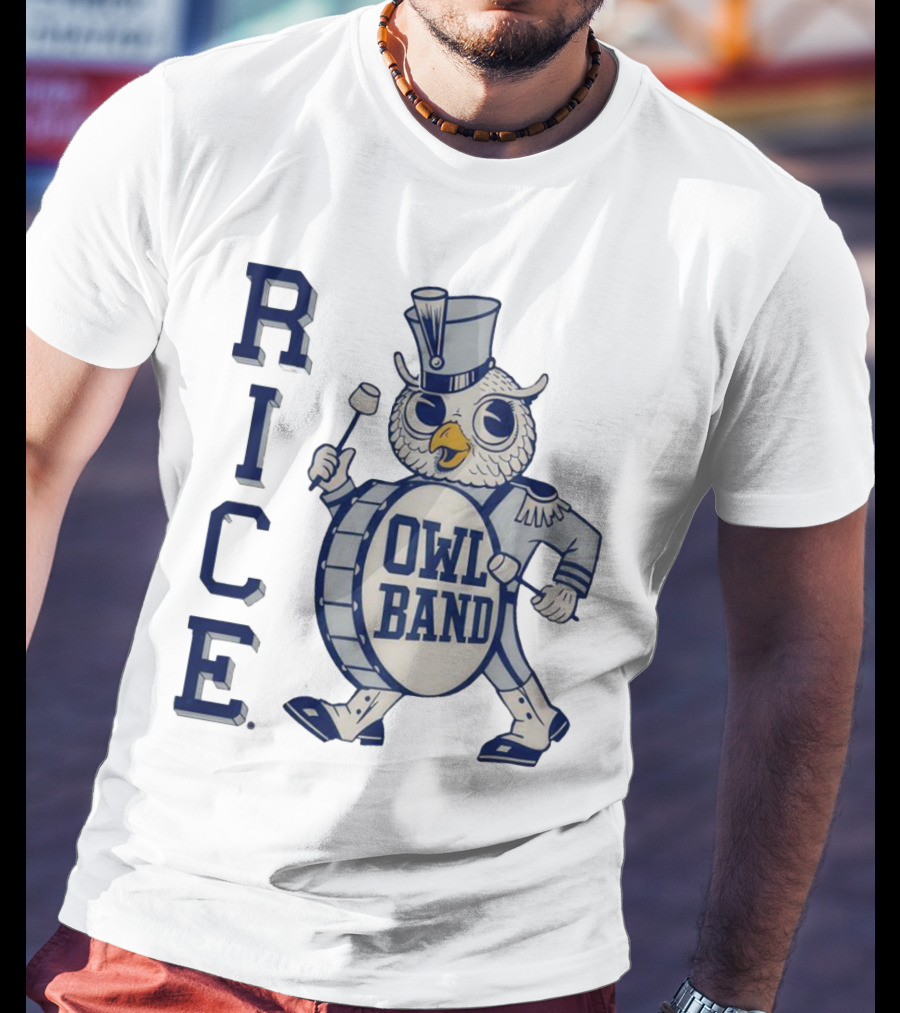 Rice Owl Band Drum Major Vintage T-Shirt