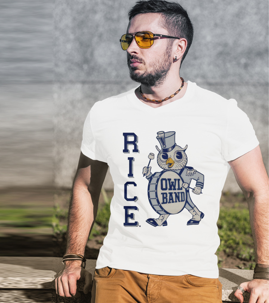 Rice Owl Band Drum Major Vintage T-Shirt