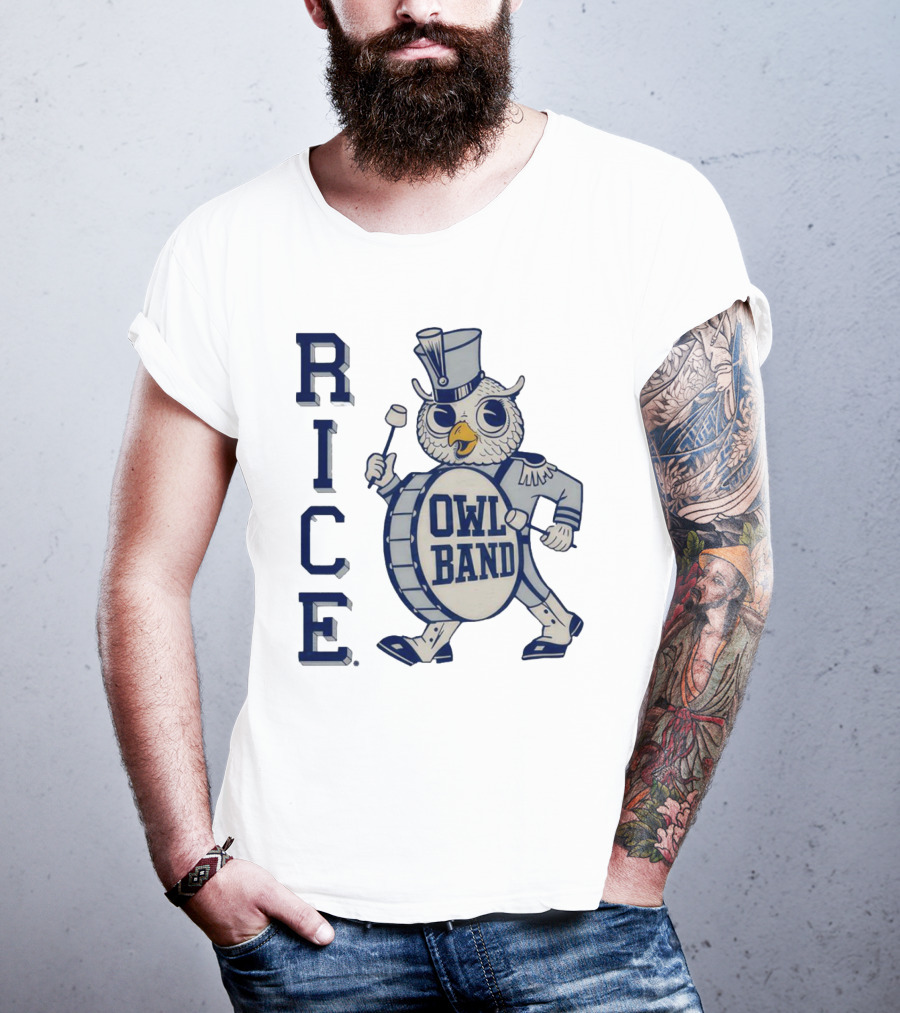 Rice Owl Band Drum Major Vintage T-Shirt