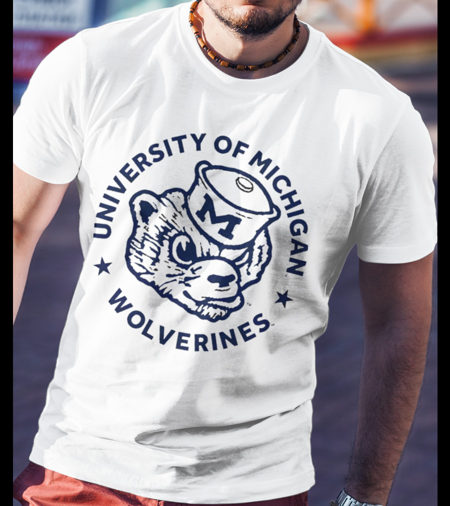 University Of Michigan Wolverines Mascot M Hat T-Shirt
