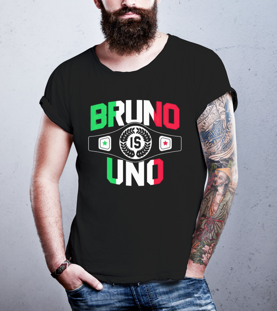Bruno Is Uno Champion Belt Italian Colors T-Shirt
