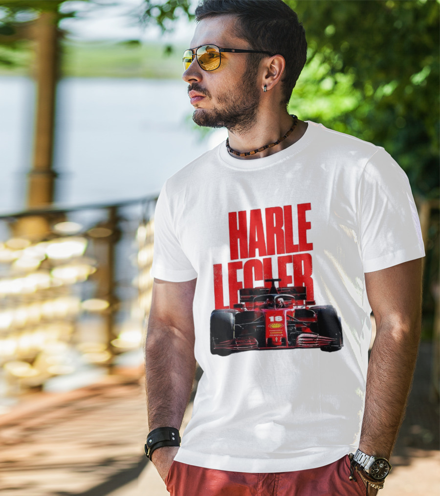 Groovy Ferrari Charles Leclerc Formula 1 Car 16 Racing Legend T-Shirt