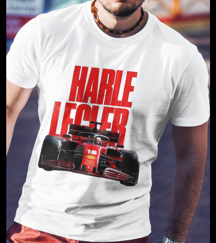 Groovy Ferrari Charles Leclerc Formula 1 Car 16 Racing Legend T-Shirt