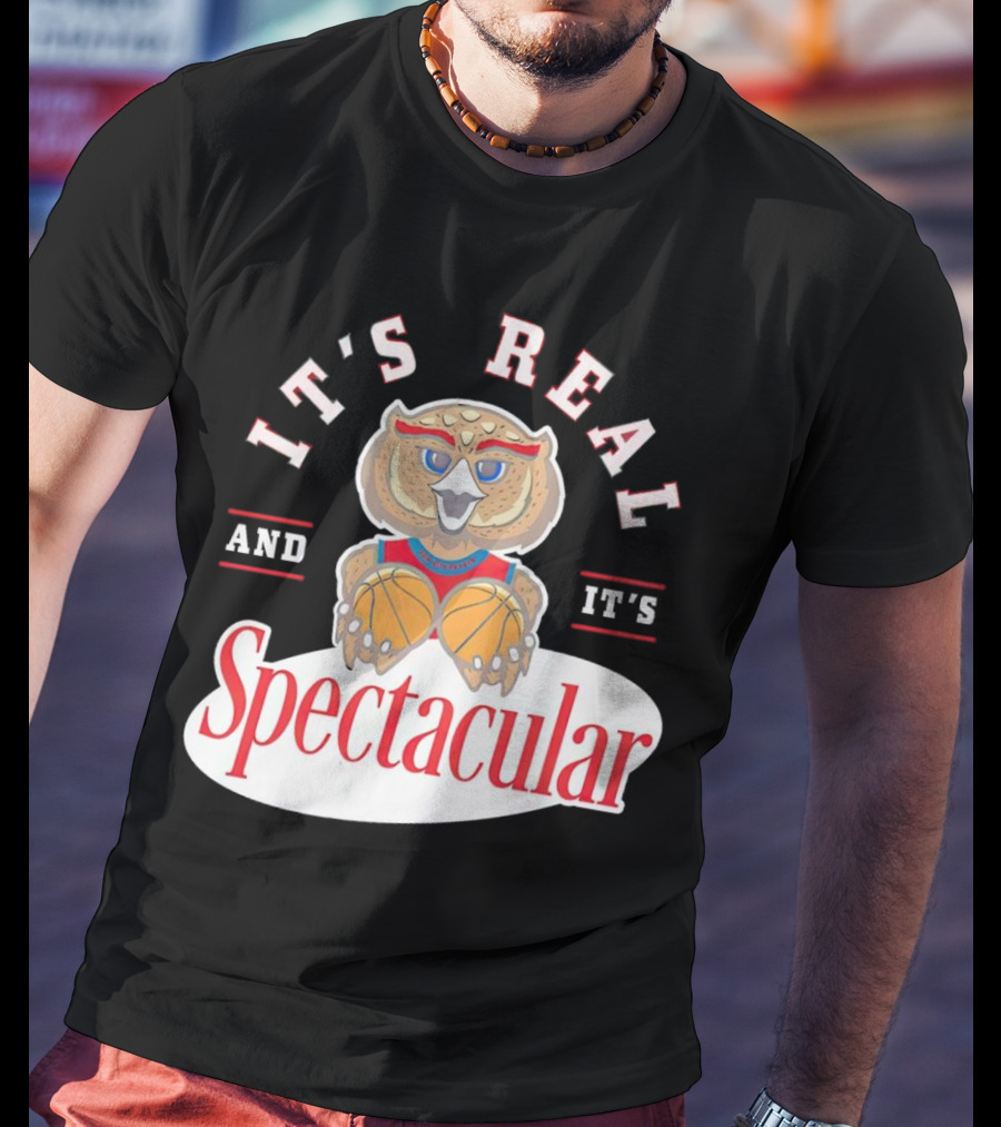 IT'S REAL AND IT'S SPECTACULAR BASKETBALL OWL WITH HOOP EYES T-Shirt
